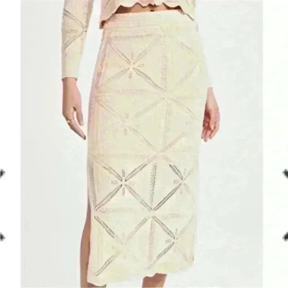 Rebecca Taylor crochet top and skirt set in pink cotton - Picture 10 of 12